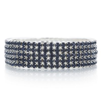 Blue diamante crystal stretch bracelet